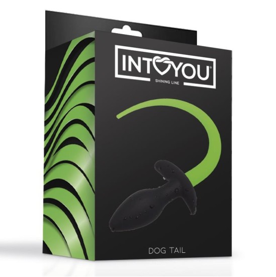 Intoyou Shining Line Glow in the Dark Dog Tail Butt Plug