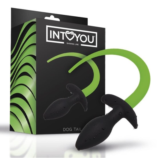 Intoyou Shining Line Glow in the Dark Dog Tail Butt Plug