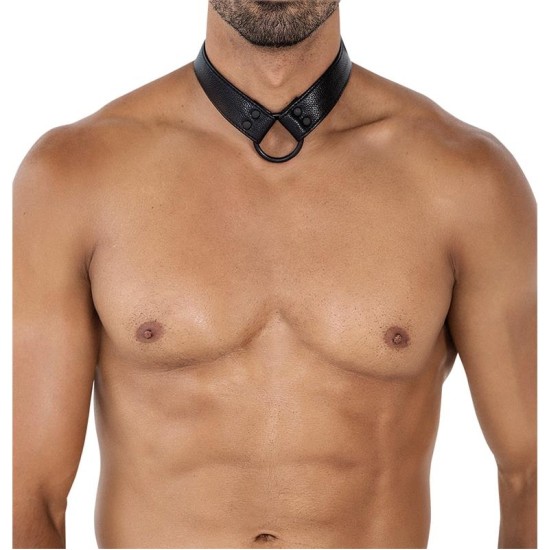 Cut4Men BL4CK08 C-Ring Body Collar Blackleatherlike One Size