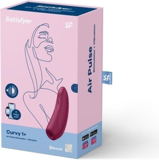 Satisfyer CURVY SUCKER 1+ APP BURGUNDY