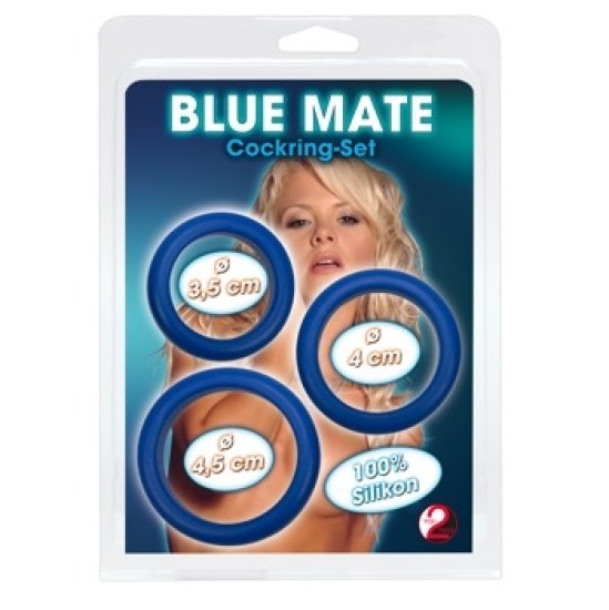 You2Toys Blue Mate Cockring Set 3pcs