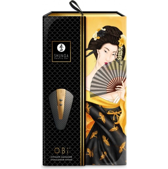 Shunga MASSAGER VIBRATOR OBI USB BLACK