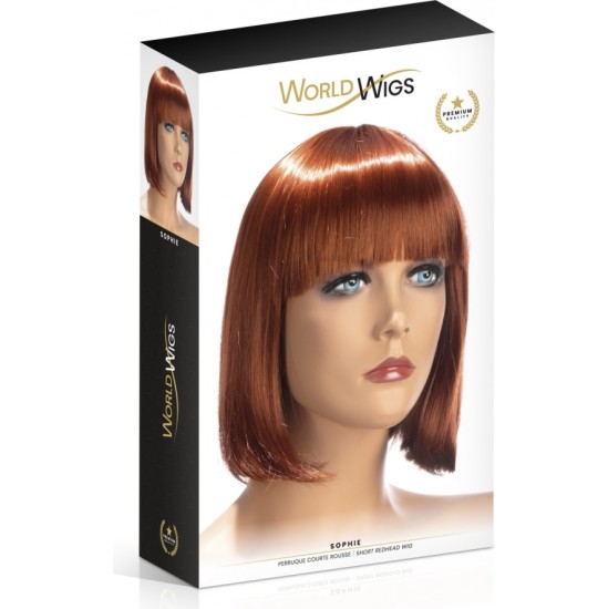 World Wigs SOPHIE PERUKAS TRUMPAS RAUDONAGAUKLIS