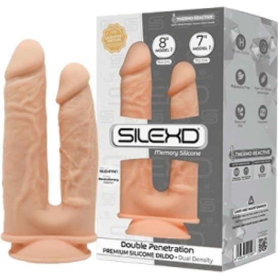 Silexd SILIKONA DILDO DUBULTĀS IESPĒJAS MODELIS 1 7+ 8""