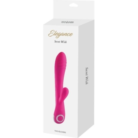 Toyz4Lovers SILICONE VIBRATOR WITH PINK RECHARGEABLE STIMULATOR