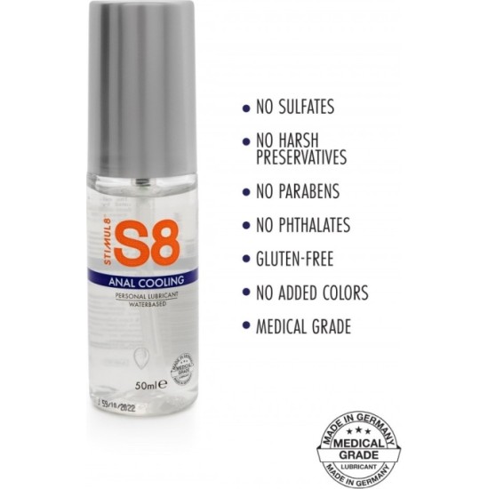 Stimul8 S8 WATER-BASED ANAL LUBRICANT EF. COLD 50ML