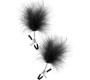 Sweet Caress ADJUSTABLE CLAMPS W/ BLACK POMPOM FEATHER