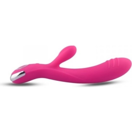 Toyz4Lovers SILIKONA VIBRATORS AR ROZĀ UZLĀDĒJAMO STIMULĀTORU