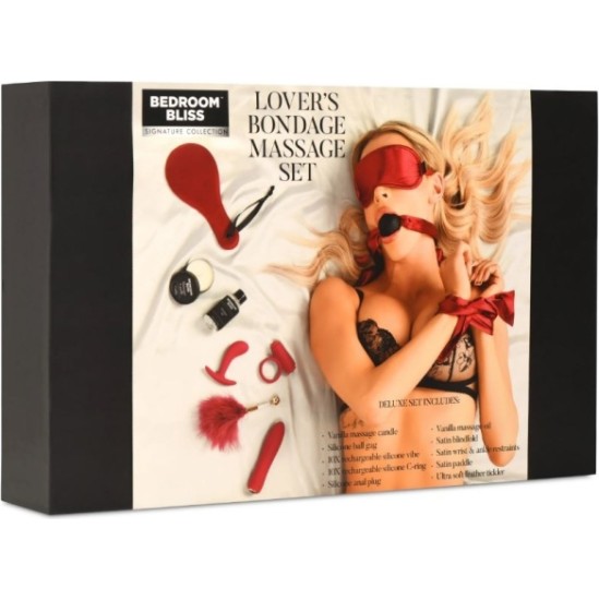 Xr - Bedroom Bliss LOVER'S MASAGE RED BONDAGE KOMPLEKTS