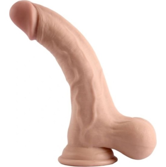 Vscnovelty REĀLISTS PENIS BĪDĒJOŠS DUBULTĀ BLĪVUMA MĪSTA 22'86 CM