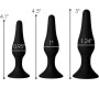 Xr - Masterseries 3 X SET ANAL PLUGS TRAINER SILICONE BLACK