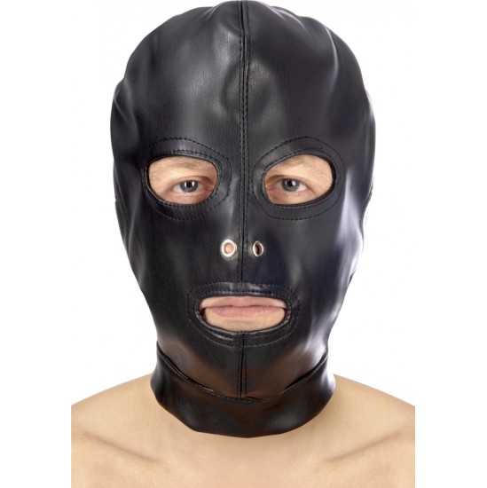 Fetish Tentation ADJUSTABLE BLACK HOOD WITH MOUTH AND EYE OPENING