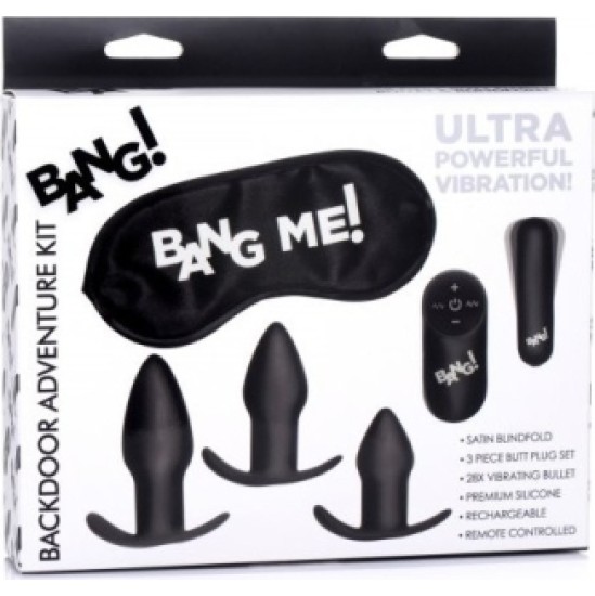 Xr - Bang! SET X 3 ANAL PLUG ADVENTURE USB W/ REMOTE