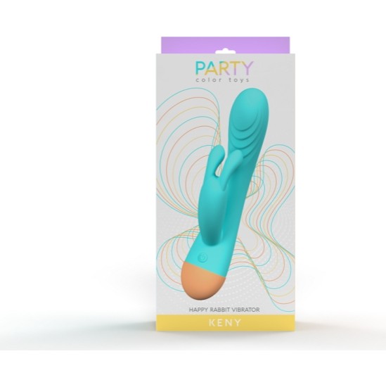 Party Color Toys BLUE RECHARGEABLE KENY VIBRATOR