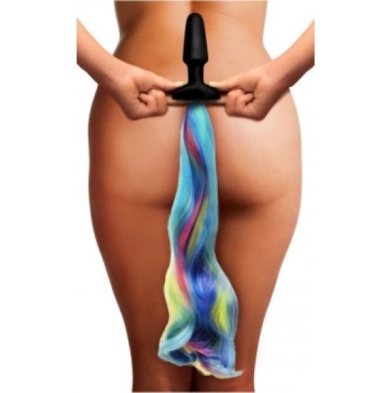 Xr - Tailz PONY TAIL PLUG RAINBOW SILICONE