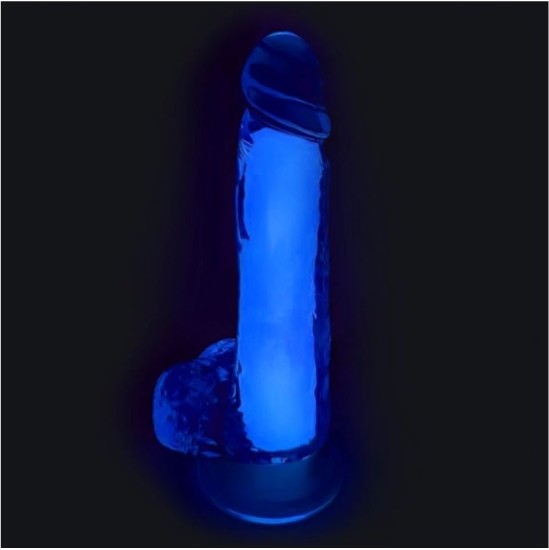 Vscnovelty REALISTIC PHOSPHORESCENT PURPLE PENIS 20 CM