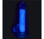 Vscnovelty REALISTIC PHOSPHORESCENT PURPLE PENIS 20 CM