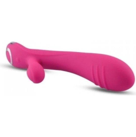 Toyz4Lovers SILICONE VIBRATOR WITH PINK RECHARGEABLE STIMULATOR