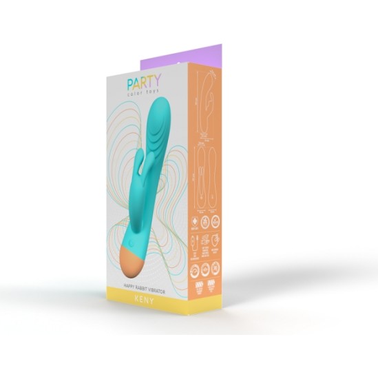 Party Color Toys BLUE RECHARGEABLE KENY VIBRATOR