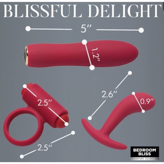 Xr - Bedroom Bliss LOVER'S MASSAGE RED BONDAGE SET