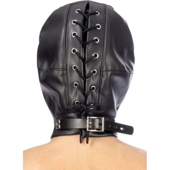 Fetish Tentation ADJUSTABLE BLACK HOOD WITH MOUTH AND EYE OPENING