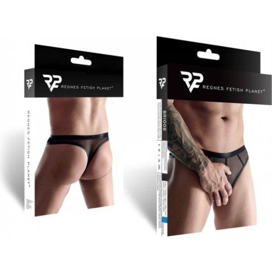 Demoniq BLACK MESH THONG XL