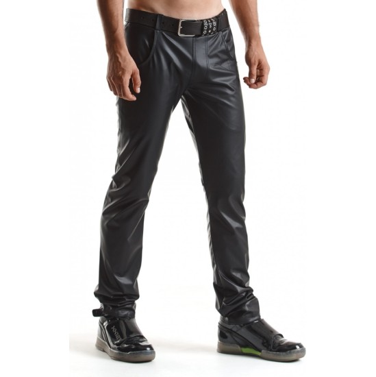 Demoniq VITTORIO WETLOOK PANTS WITH POCKETS BLACK M