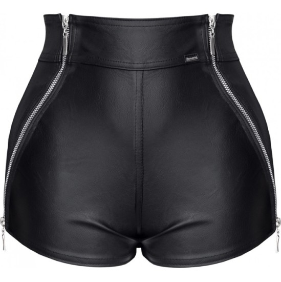 Demoniq MONICA SHORT WITH ZIPPERS BLACK XXL