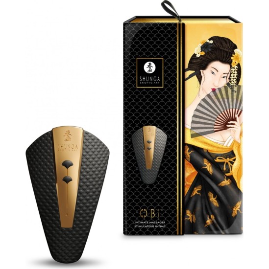 Shunga MASSAGER VIBRATOR OBI USB BLACK