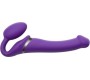 Strap-On-Me DOUBLE VIBR USB HARNESS FLEXIBLE SILICONE W/ VIOLET REMOTE L