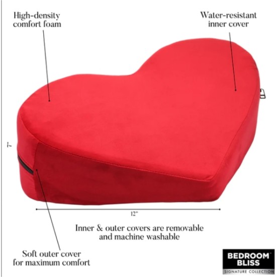 Xr - Bedroom Bliss RED LOVE PILLOW HEART CUSHION