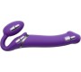 Strap-On-Me DOUBLE VIBR USB HARNESS FLEXIBLE SILICONE W/ VIOLET REMOTE L