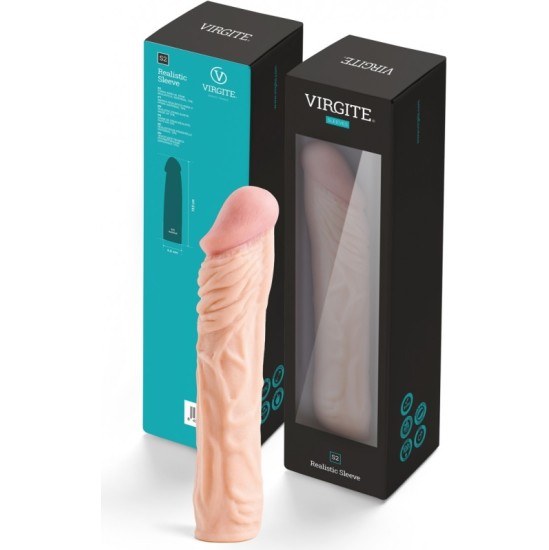 Virgite - Sleeves REALISTIC PENIS SHEATH S2 FLESH 19.5 CM