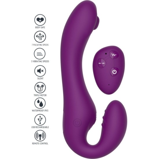 Toy Joy XOCOON PULSE VIBE USB LAIDAI SU PURPLE REMOTE