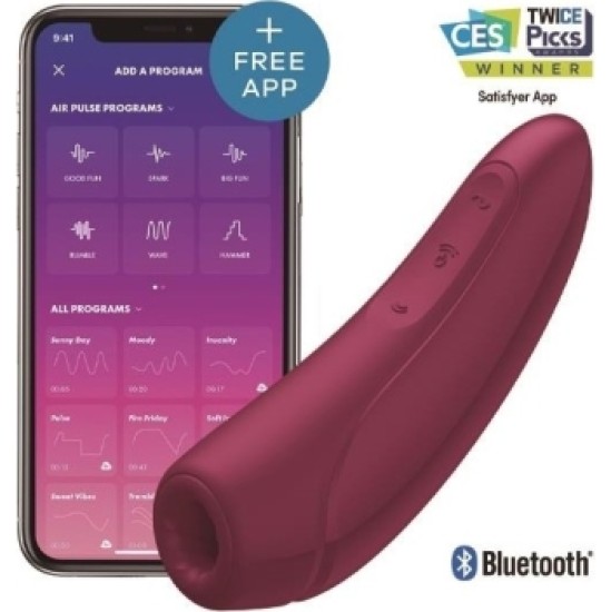 Satisfyer CURVY SUCKER 1+ APP BURGUNDY