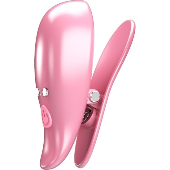 Pretty Love Flirtation PRETTY LOVE - LEAF VIBRATING NIPPLE CLAMPS PINK