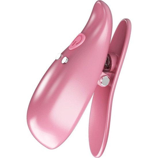 Pretty Love Flirtation PRETTY LOVE - LEAF VIBRATING NIPPLE CLAMPS PINK