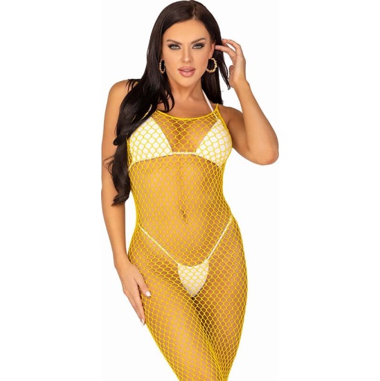 Leg Avenue Dresses LEG AVENUE - LONG NET DRESS YELLOW ONE SIZE