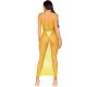 Leg Avenue Dresses LEG AVENUE - LONG NET DRESS YELLOW ONE SIZE