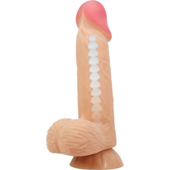 Pretty Love High Grade PRETTY LOVE — BĪDĀMĀS ĀDAS SĒRIJA REĀLISTS DILDO AR BĪDĀMĀM ĀDAS SŪCEKUSĒM 20,6 CM