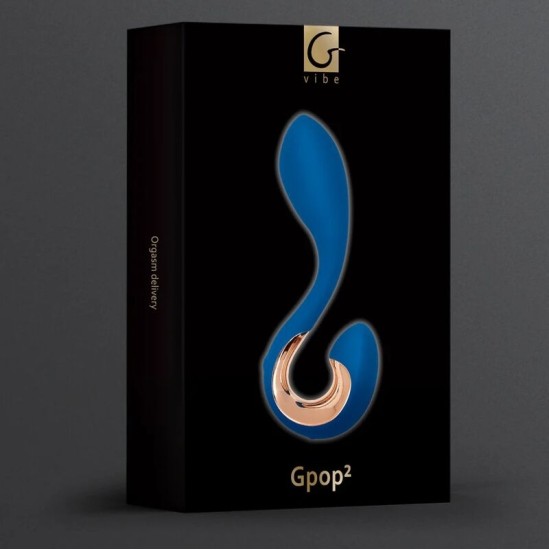 G-Vibe GPOP 2 G IR P TAŠKŲ VIBRATORIAUS INDIGO MĖLYNA