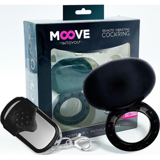 Moove Vibrating Cockring with Remote Control Black