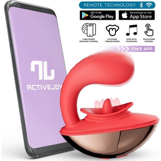 Intoyou App Series Rondy Vibrating and Licking Tongue Stimulator with App