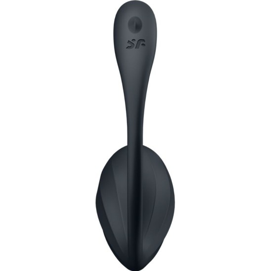 Satisfyer Partner SATISFYER - RIBBED PETAL G POINT STIMULATOR REMOTE CONTROL BLACK FREE APP