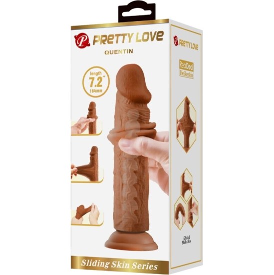 Pretty Love QUENTIN REALISTIC DILDO 18 CM BRŪNA