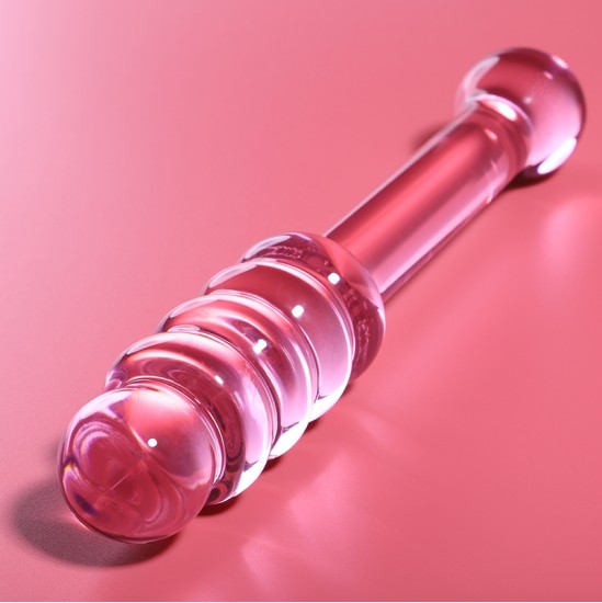 Nebula Series By Ibiza MODELIS 20 DILDO BOROSILIKATINIS STIKLAS 20,5 X 3 CM RAUŽAS