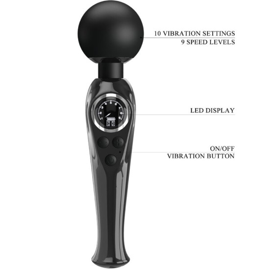 Pretty Love Led PRETTY LOVE - SKYLER VIBRATOR WAND MELNĀ