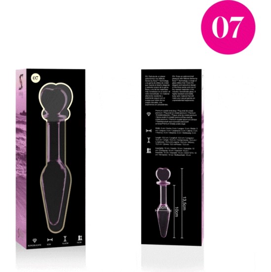 Nebula Series By Ibiza MODEL 7 ANAL PLUG BOROSILICATE GLASS 13.5 X 3 CM PINK