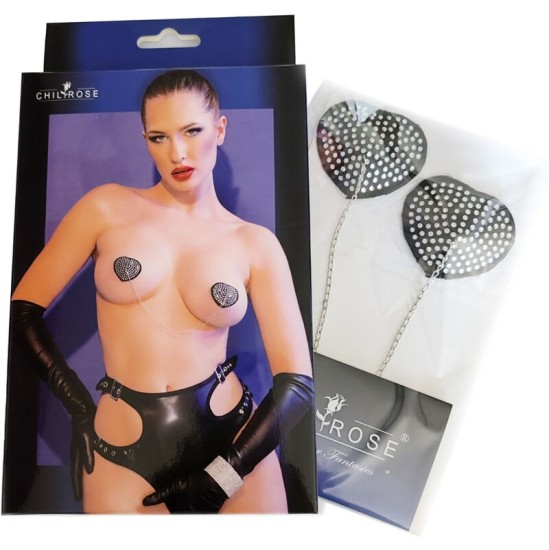 Chilirose Accesories CHILIROSE - CR 4662 NIPPLE VĀCIJAS SUDRABA UN MELNI