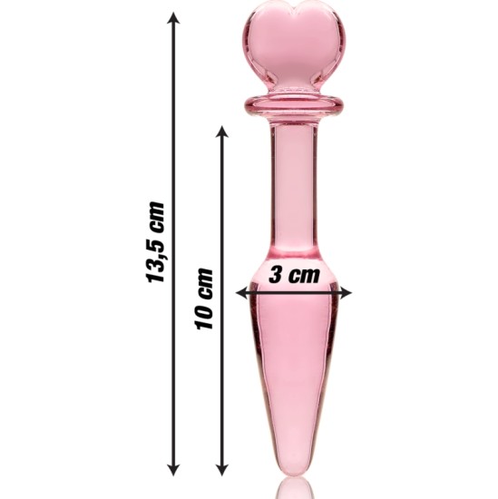 Nebula Series By Ibiza MODEL 7 ANAL PLUG BOROSILICATE GLASS 13.5 X 3 CM PINK